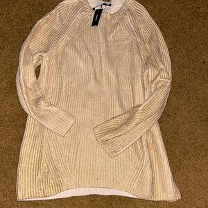 NWT Express gold shimmer sweater